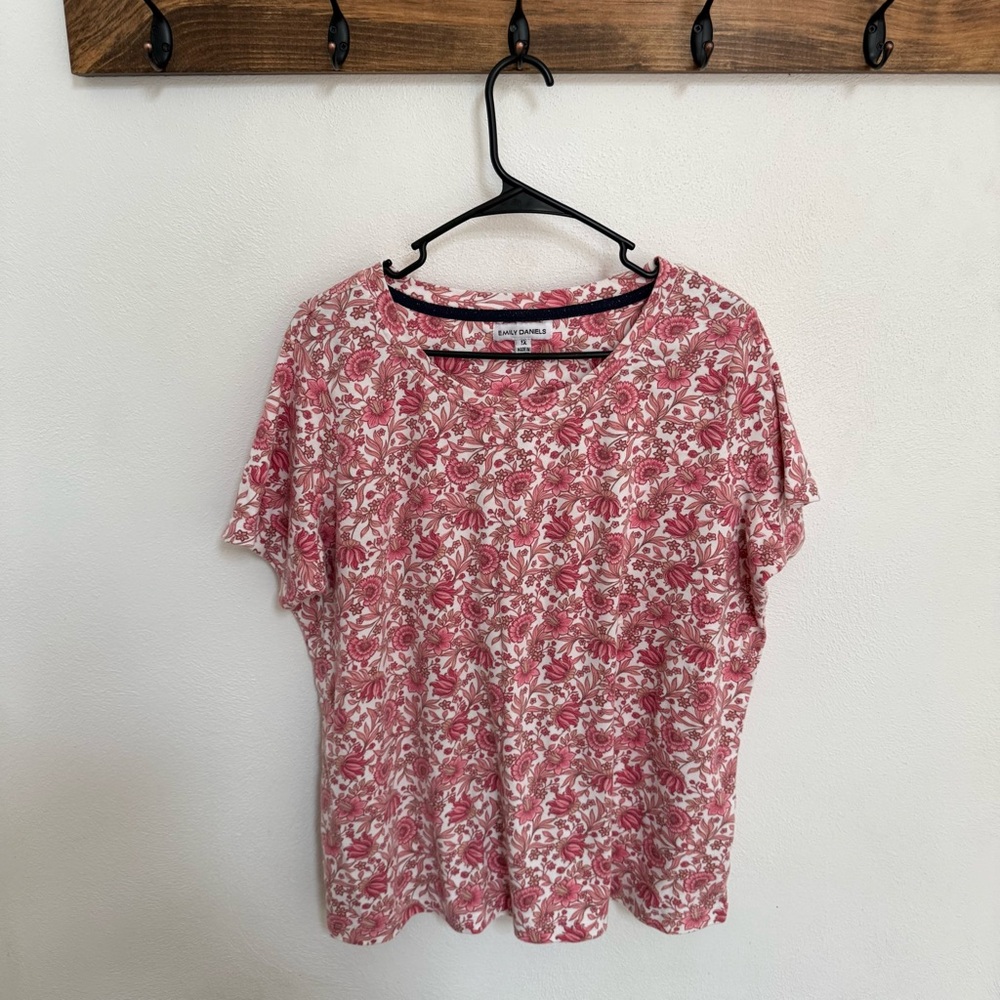 Emily Daniels Floral Pink Tee